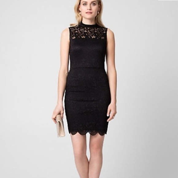 Le Chateau Black Lace Cocktail Dress - Picture 1 of 7